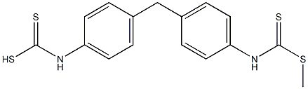 [Methylenebis(4,1-phenylene)]bis(imino)bis(dithioformic acid methyl) ester Struktur