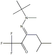 5-Methyl-3-[2-methyl-2-(tert-butyl)hydrazono]-1,1,1-trifluoro-2-hexanone Struktur