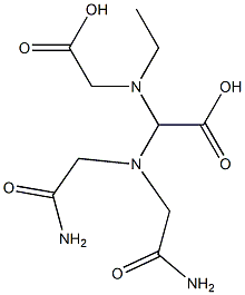 2-[Bis(carbamoylmethyl)amino]ethyliminobisacetic acid Struktur