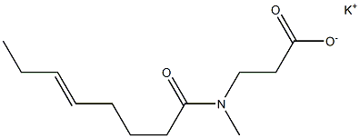 3-[N-Methyl-N-(5-octenoyl)amino]propionic acid potassium salt Struktur