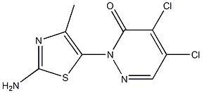 4,5-Dichloro-2-(2-amino-4-methylthiazol-5-yl)pyridazin-3(2H)-one Struktur