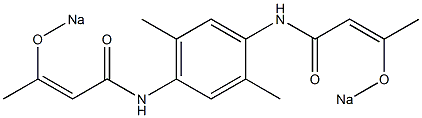 N,N'-(2,5-Dimethyl-1,4-phenylene)bis(3-sodiooxy-2-butenamide) Struktur