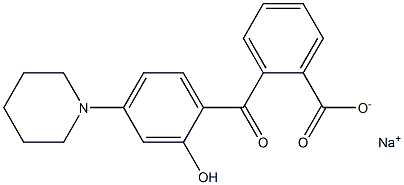 2-(2-Hydroxy-4-piperidinobenzoyl)benzoic acid sodium salt Struktur