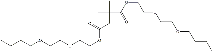 2,2-Dimethylsuccinic acid bis[2-(2-butoxyethoxy)ethyl] ester Struktur