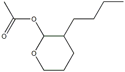 2-Acetyloxy-3-butyltetrahydro-2H-pyran Struktur