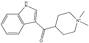 4-(1H-Indol-3-ylcarbonyl)-1,1-dimethylpiperidinium Struktur