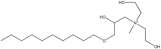 3-(Decyloxy)-2-hydroxy-N,N-bis(2-hydroxyethyl)-N-methyl-1-propanaminium Struktur