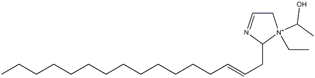 1-Ethyl-2-(2-hexadecenyl)-1-(1-hydroxyethyl)-3-imidazoline-1-ium Struktur