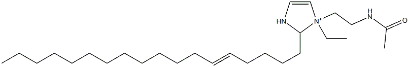 1-[2-(Acetylamino)ethyl]-1-ethyl-2-(5-octadecenyl)-4-imidazoline-1-ium Struktur