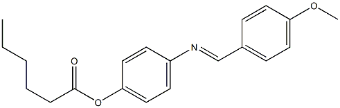 4'-(4-Methoxybenzylidenamino)phenol caproic acid ester Struktur