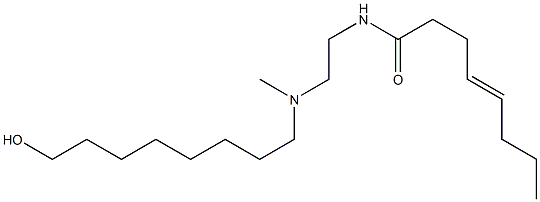 N-[2-[N-(8-Hydroxyoctyl)-N-methylamino]ethyl]-4-octenamide Struktur