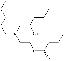 Crotonic acid 2-[N-(2-hydroxyhexyl)-N-pentylamino]ethyl ester Struktur