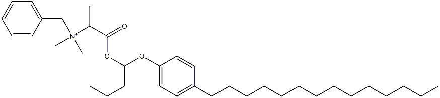 N,N-Dimethyl-N-benzyl-N-[1-[[1-(4-tetradecylphenyloxy)butyl]oxycarbonyl]ethyl]aminium Struktur