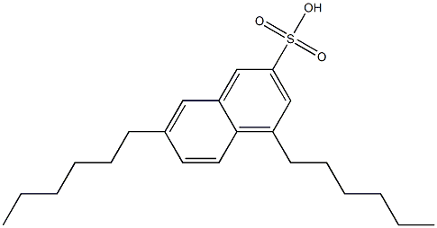 4,7-Dihexyl-2-naphthalenesulfonic acid Struktur