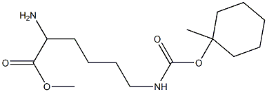 N-(5-Amino-5-methoxycarbonylpentyl)carbamic acid 1-methylcyclohexyl ester Struktur