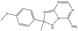 1,2-Dihydro-7-amino-2-(4-methoxyphenyl)-2-methyl[1,2,4]triazolo[1,5-a][1,3,5]triazine Struktur