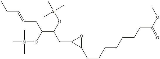 8-[3-[2,3-Bis(trimethylsiloxy)-5-octenyl]oxiran-2-yl]octanoic acid methyl ester Struktur