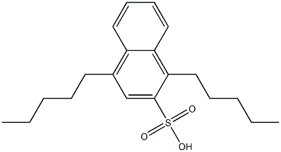 1,4-Dipentyl-2-naphthalenesulfonic acid Struktur