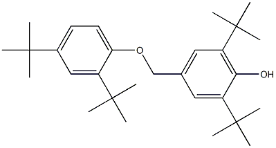 2,6-Di-tert-butyl-4-[[(2,4-di-tert-butylphenyl)oxy]methyl]phenol Struktur