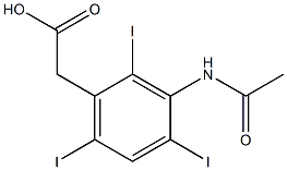 [3-(Acetylamino)-2,4,6-triiodophenyl]acetic acid Struktur