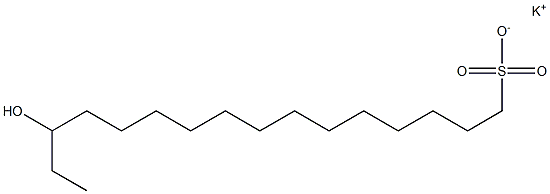 14-Hydroxyhexadecane-1-sulfonic acid potassium salt Struktur