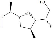 (2S,3S,5R)-2-[(S)-3-Hydroxypropan-2-yl]-5-[(S)-1-methoxyethyl]-3-methyltetrahydrofuran Struktur