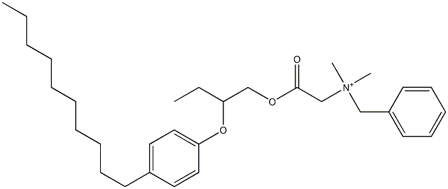 N,N-Dimethyl-N-benzyl-N-[[[2-(4-decylphenyloxy)butyl]oxycarbonyl]methyl]aminium Struktur