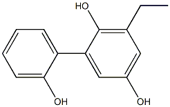 3-Ethyl-1,1'-biphenyl-2,2',5-triol Struktur