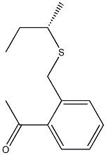 (+)-2'-[(S)-sec-Butylthiomethyl]acetophenone Struktur