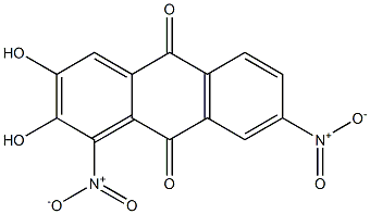 2,3-Dihydroxy-1,7-dinitroanthraquinone Struktur