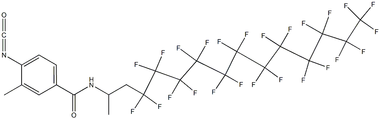 4-Isocyanato-3-methyl-N-[2-(pentacosafluorododecyl)-1-methylethyl]benzamide Struktur