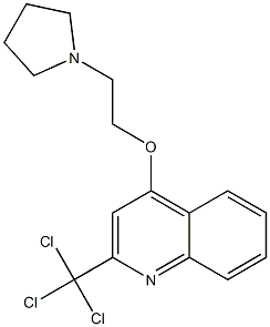 2-Trichloromethyl-4-[2-(1-pyrrolidinyl)ethoxy]quinoline Struktur