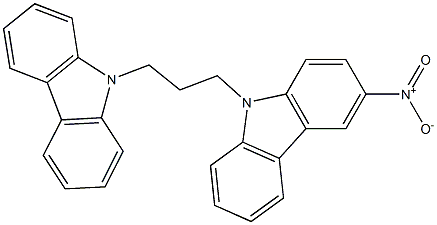 3-Nitro[9,9'-trimethylenebis(9H-carbazole)] Struktur