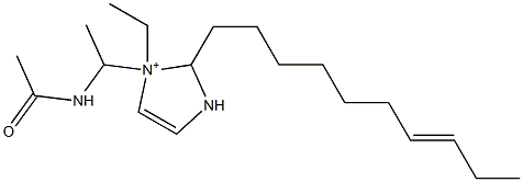 1-[1-(Acetylamino)ethyl]-2-(7-decenyl)-1-ethyl-4-imidazoline-1-ium Struktur