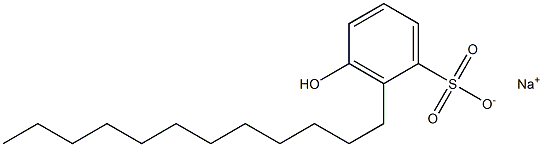 3-Hydroxy-2-dodecylbenzenesulfonic acid sodium salt Struktur