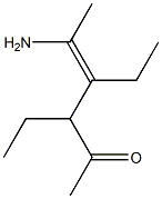 3,4-Diethyl-2-[amino]-2-hexen-5-one Struktur