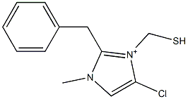 3-(Mercaptomethyl)-1-methyl-2-benzyl-4-chloro-1H-imidazol-3-ium Struktur