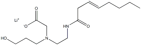 N-(3-Hydroxypropyl)-N-[2-(3-octenoylamino)ethyl]aminoacetic acid lithium salt Struktur