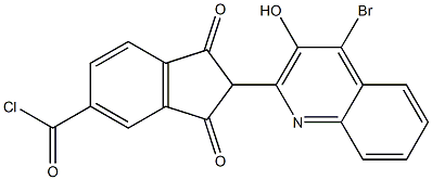 2-(4-Bromo-3-hydroxyquinolin-2-yl)-1,3-dioxo-5-indanecarbonyl chloride Struktur