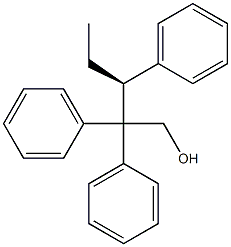 [S,(-)]-2,2,3-Triphenyl-1-pentanol Struktur