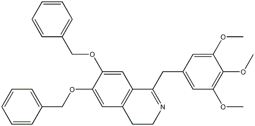 6,7-Bis(benzyloxy)-3,4-dihydro-1-[(3,4,5-trimethoxyphenyl)methyl]isoquinoline Struktur