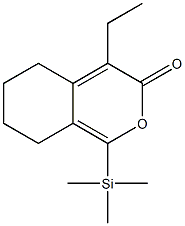 4-Ethyl-5,6,7,8-tetrahydro-1-trimethylsilyl-3H-2-benzopyran-3-one Struktur