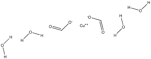 Copper diformate tetrahydrate Struktur