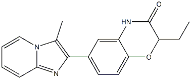 6-(3-Methyl-imidazo[1,2-a]pyridin-2-yl)-2-ethyl-2H-1,4-benzoxazin-3(4H)-one Struktur