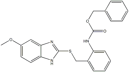 5-Methoxy-2-[[2-[[(benzyloxy)carbonyl]amino]benzyl]thio]-1H-benzimidazole Struktur