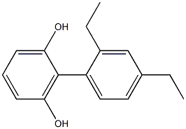 2-(2,4-Diethylphenyl)benzene-1,3-diol Struktur