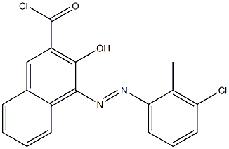 4-(3-Chloro-2-methylphenylazo)-3-hydroxy-2-naphthoyl chloride Struktur