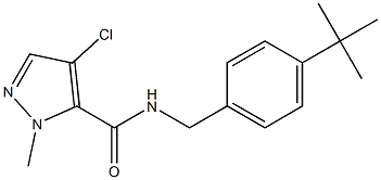 N-(4-tert-Butylbenzyl)-1-methyl-4-chloro-1H-pyrazole-5-carboxamide Struktur