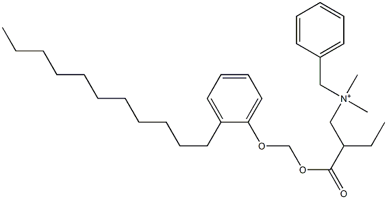 N,N-Dimethyl-N-benzyl-N-[2-[[(2-undecylphenyloxy)methyl]oxycarbonyl]butyl]aminium Struktur