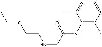 2-(2-Ethoxyethylamino)-N-(2,6-dimethylphenyl)acetamide Struktur